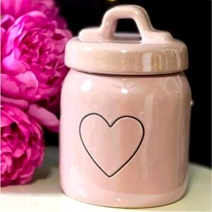 NEW Rae Dunn Mini Valentines Pink Iridescent Heart Canister